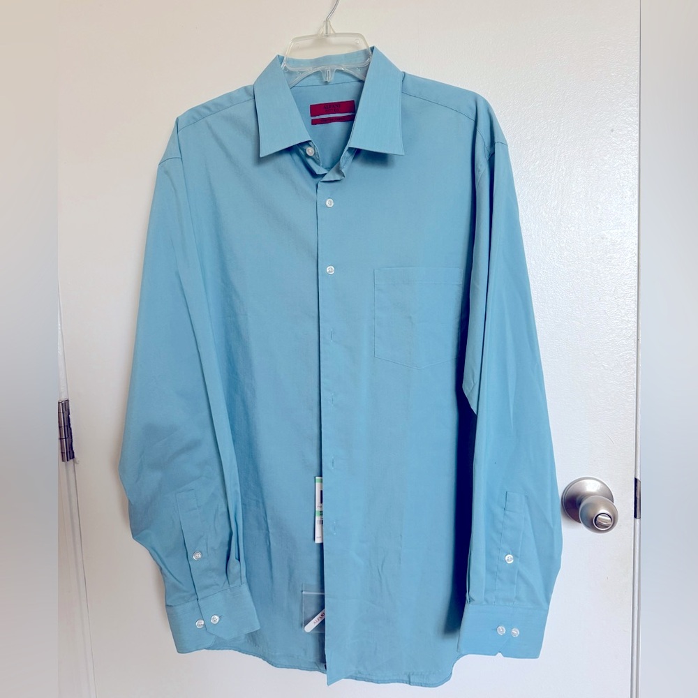 Alfani Blue Dress Shirt Classic Long Sleeve, XL🦋